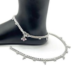 Name of product:  925 Sterling Silver Light Weight Anklet / Silver Payal Weight: 47.5 grams. Length: 26.1centimeter  FREE EXPRESS SHIPPING -----Feedback::- A satisfied customer is our top priority and your feedback forms the backbone of our success. Don't forget to give positive feedback along with good ratings. Thank You Bride Payal, Payal Silver, Silver Payal, Anklet Silver, Anklet Designs, Silver Anklet, Silver Lights, Silver Anklets, Anklet Jewelry