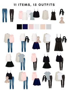 Capsule wardrobe packing for a summer in Europe Packing Capsule Wardrobe, Summer In Europe, Italy Travel Outfit, Packing Wardrobe, Packing For Europe, Fashion Capsule Wardrobe, Travel Capsule, Travel Capsule Wardrobe, Travel Outfit Summer