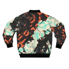 Men's Bomber Jacket Cyberpunk Jacket Zip up Jacket - Etsy Romania Multicolor Graffiti Print Outerwear For Streetwear, Urban Multicolor Windbreaker For Streetwear, Multicolor Graphic Print Outerwear For Streetwear, Urban Multicolor Outerwear With Graphic Print, Multicolor Graphic Print Urban Outerwear, Jacket Cyberpunk, Futuristic Jacket, Cyberpunk Jacket, Abstract Orange