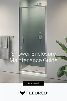 the shower enclosure is clean and ready to be used in any bathroom or office area