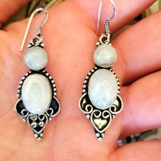 Brand New Handmade Rainbow Moonstone Silver Earrings. 925 Stamped 2 1/4" New To Poshmark? Use Referral Code Kimberlyn222 To Receive $10. White Moonstone Earrings, White Oval Moonstone Earrings, White Moonstone Jewelry Stamped 925, White Moonstone Dangle Jewelry, White Moonstone Earrings With Natural Stones, White Sterling Silver Earrings With Natural Stones, White Moonstone Earrings With Ear Wire, White Moonstone Dangle Earrings, White Stamped 925 Dangle Jewelry