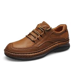 Hnzxzm Men Genuine Leather Shoes Business Formal Shoes 100% Cowhide Breathable Sneaker Mountain Hiking Shoes Casual Lace-up Martin Boots For Outdoor Activities, Casual Brown Martin Boots With Leather Footbed, Casual Brown Martin Boots With Plain Toe, Casual Plain Toe Martin Boots For Outdoor, Casual High-top Martin Boots For Hiking, Casual Lace-up Martin Boots With Leather Footbed, Casual Leather Lace-up Martin Boots, Casual Boots For Outdoor Activities With Leather Sole, Casual Boots With Leather Sole For Outdoor Activities