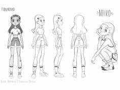 some cartoon character sketches from the animated movie monstermoon, which is currently being drawn by