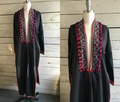 Excited to share the latest addition to my #etsy shop: Vintage hill tribal Vietnamese jacket - long - boho - hippie - embroidered - ethnic https://etsy.me/2N47qTK #clothing #jacket #black #bohohippie #duster #tribal #ethnic #vietnamclothing #hilltribe Fitted Folk Style Festive Kaftan, Festival Long Sleeve Kaftan With Woven Motifs, Fitted Folk Style Kaftan For Festive Season, Fitted Folk Style Kaftan For Festive Occasions, Bohemian Embroidered Kaftan For Fall, Bohemian Long Sleeve Tunic With Intricate Embroidery, Bohemian Floral Embroidered Tunic For Fall, Bohemian Floral Embroidery Tunic For Fall, Spring Festival Kaftan With Woven Motifs