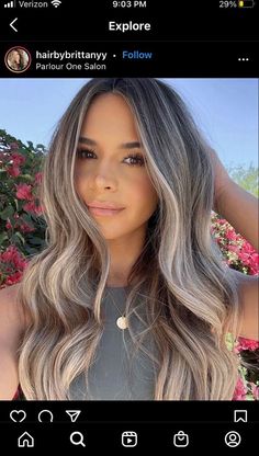 Hair Color Ideas From Blonde To Brown, Dark With Ashy Highlights, Full Foil Highlights Before And After, Side Bangstyle Hair Medium With Layers, Ashy Brown To Blonde Balayage, Brunette Balayage Hair Summer 2023, Root Tap Brunette, Brown Hair Ash Blonde Balayage, Ashy Brown Hair Money Piece