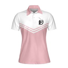 Classic Fitted Pink Polo Shirt, Fitted White Polo Shirt With Collared Neckline, Fitted Pink Polo Shirt With Short Sleeves, Fitted Short Sleeve Golf Shirt, Fitted White Short Sleeve Polo Shirt, Classic Pink Tops With Collared Neckline, Classic Pink Collared Top, Fitted Pink Polo Collar T-shirt, Fitted White Polo Shirt With Collar