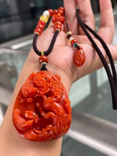 Openwork Chinese Natural Nanhong Agate Carved Plum Flower & Magpie Pendant w Necklace Dimension:54.4 x 44.8 x 16.3 (mm)2.14 x 1.76 x 0.64(inches)  Weight:0.10lbs/45.52g         Check our more items: https://www.etsy.com/shop/QuanRongGallery?ref=seller-platform-mcnav&section_id=17886580&page=2#items Condition: Please look at pictures carefully and judge the condition before bidding.Please do not hesitate to contact me if you have any question with my items or don't understand the condition of the items after reading my listing page. Shipping / Handling Estimate 7-10 business days arrival depending on your location and tracking number will be provided after sending. Please let us know when you received the items by leaving a positive feedback and we will leave one for you too! Returning & Re Carved Oval Necklaces For Gifts, Carved Oval Necklace For Gift, Oval Carved Necklace For Gift, Oval Spiritual Carved Necklaces, Luxury Carved Pendant Necklace, Carved Agate Round Necklaces, Round Carved Agate Necklaces, Traditional Gemstone Necklace For Good Luck, Nanhong Agate