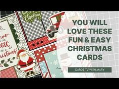 christmas cards with the words you will love these fun and easy christmas cards on them