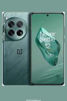 the oneplus phone is shown in green and has an image of a diamond on it