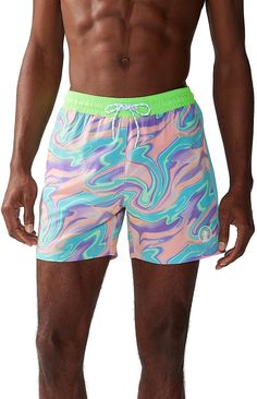 Grab your sunglasses and your flamingo floaty and sink into island time with these classic swimmers. These jealousy-inducing trunks feature an ultra-quick drying shell, mesh basket liner and a zipper back pocket. Not to mention the elastic waistband and built-in drawstring designed to keep your trunks secure from the swim up bar all the way to the all you can eat crab leg buffet. Fit & Design: 4-way stretch Capped flexible drawstrings for extra support with elastic waist Stretch Mesh Basket Line Surf App, Swim Up Bar, Basket Liners, Crab Legs, Swimming Activities, Swimmers, Athletic Outfits, All You Can, Swim Trunks