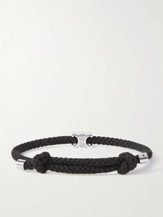 CELINE HOMME's 'Beach' bracelet is one you'll want to wear all summer long. It's made from lightweight cord and simply accented with a silver-tone 'Triomphe' charm. Men’s Jewlery Silver, Men’s Silver Bracelet, Men’s Bracelet, Masculine Bracelets, Beach Bracelet, S Bracelet, Beach Bracelets, Summer Sunglasses, Cord Bracelet