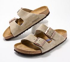 Step into a pair of Birkenstocks, and there's no going back. These world-famous two-strap Arizona sandals have a timeless and recognizable design that can fit into any wardrobe. From maxi dresses to acid-washed denim, Birkenstock effortlessly creates a laid-back aesthetic.    Of course, Arizona Birkenstocks are known for more than their looks. A high-quality, durable leather upper hugs the foot for stability while also providing ventilation. The cork-latex footbed is also specially contoured, wi Dream Christmas, Shoulder Cardigan, No Going Back, Drop Shoulder Cardigan, Two Strap Sandals, Shoe Wishlist, School Clothes, Washed Denim, Christmas 2024