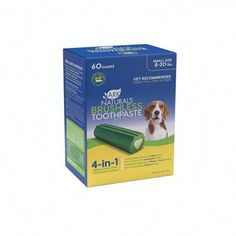 a box of 4 - in - 1 naturals toothpaste for dogs