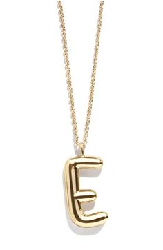 A bubbly initial pendant hangs from an adjustable chain in this polished necklace that will help personalize your stack. 20" length; 3" extender Goldtone plate Imported E Necklace, Jewelry Lookbook, Initial Pendant, Bar Necklace, Initial Necklace, Jewelry Box, Initials, Gold Tones, Lookbook