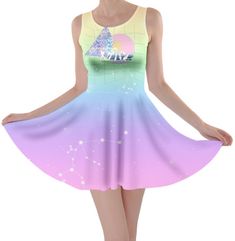 This will Soo be my Easter dress ♥️ Pastel Goth Dress, Japanese Fashion Kawaii, Geeky Fashion, Velvet Scrunchie, Racerback Dress, Easter Dress, Dresses Uk, Dress Cuts, Girly Fashion