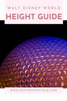 the disney world dome with text overlay that reads walt world height guide