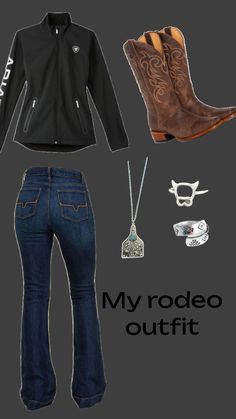 Rodeo Clothes For Women, Riding Outfits Western, Simple Rodeo Outfits, Simple Rodeo Outfits For Women, Ariat Jacket Woman Outfit, Winter Country Outfits, Women Hacks, Cute Rodeo Outfits, Rodeo Outfits For Women