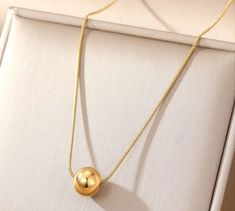 elegant and minimalist necklace Gold Ball Necklace, Big Balls, Ball Necklace, Choker Necklaces, Minimalist Necklace, Portland, Necklace Etsy, Choker, Choker Necklace