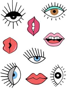 an assortment of different types of eyes