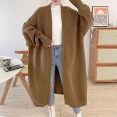 Trendy Fashion Womens Oversize Loose Baggy Knitted Sweater Cardigan Outwear Winter Jumpers Coat, Women's Sweaters Baggy Sweater, Baggy Sweaters, Winter Jumpers, Womens Knit Sweater, Winter Outwear, Nice Outfits, Sweater Oversize, Payment Received, Women's Sweaters