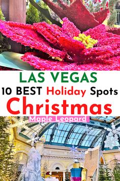 las vegas's best holiday spots for christmas in the usa with text overlay