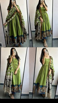 Cotton Umbrella Kurti Design, Green Colour Dress Design, Umbrella Frocks For Women, Kalamkari Long Frocks Models, Umbrella Dress Design Ideas, Mangalagiri Pattu Dresses Designs, Umbrella Kurti Design From Saree, Umbrella Kurti Design, Dress Designs For Stitching