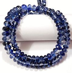 AAAA++ Quality-Blue Sapphire Faceted Rondelle Beads Genuine Sapphire Gemstone Beads Rare Sapphire Beads Full Sparkling Blue Sapphire Jewelry Item Code :   7154 Origin-:   Blue Sapphire Srilanka Grade-:  AAA Luster Sapphire  Stone shape-: Faceted Rondelle Beads Stone color-: Same As Picture  Metal           -: 925 Silver Clasp NOTE FOR BUYER:  I Will Make This Beautiful Necklace With Sterling Silver Clasp Length        -: 18 Inch Quantity-: 1 Strand Necklac Approx Weight   :  174.20 Carat   Appro Luxury Sapphire Round Beads Jewelry, Blue Oval Gemstone Beads, Blue Faceted Beaded Bracelets, Blue Rondelle Beaded Bracelets, Blue Rondelle Beaded Bracelets With Polished Beads, Blue Oval Beaded Bracelets With Faceted Beads, Blue Beaded Bracelets With Faceted Oval Beads, Blue Gemstone Beaded Necklaces For Party, Blue Rondelle Faceted Bead Necklace