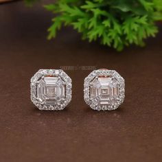 Pie Cut Natural Diamond Stud Earrings, 1.33 TCW Asscher-Round F/VS Diamonds, 14K Rose Gold Halo Wedding Earrings for Women Anniversary Gift. ● Greetings to Everyone Visiting our Shop! Delighted to Have You Here. ● 𝐄𝐚𝐫𝐫𝐢𝐧𝐠𝐬 𝐃𝐞𝐭𝐚𝐢𝐥𝐬 ➝ Metal Type: 10K/14K/18K ➝ Metal Tone: Rose/White/Yellow ➝ Hallmark: Yes ➝ Gift Box: Yes ● 𝐂𝐞𝐧𝐭𝐞𝐫 𝐃𝐢𝐚𝐦𝐨𝐧𝐝 𝐃𝐞𝐭𝐚𝐢𝐥𝐬 ➝ Type: Natural Earth Mined Diamond ➝ Carat Weight: 0.98 CT (App.) ➝ Shape: Asscher ➝ Color: F ➝ Clarity: VS ➝ Cut: Pie Luxury Halo Earrings For Wedding, Luxury Wedding Cluster Earrings With Halo Design, Luxury Halo Design Cluster Earrings For Wedding, Luxury Cluster Earrings With Halo Design For Wedding, Wedding Diamond Cluster Earrings With Halo, Diamond Halo Cluster Earrings For Wedding, Gia Certified Yellow Gold Wedding Earrings, Gia Certified Round Bridal Earrings For Wedding, Rose Gold Baguette Cut Earrings For Anniversary