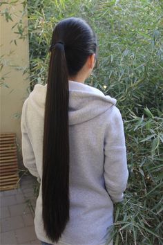 Long Hair Black, Herbs For Hair Growth, Long Ponytail, Long Shiny Hair, Long Indian Hair, Long Hair Ponytail, Long Silky Hair, Long Black Hair, Long Hair Girl