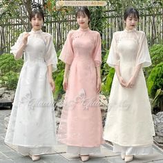 👉 7 DAY REFUND SUPPORT FOR CUSTOMERS IN VIETNAM * Still a Vietnamese girl walking down the street, how beautiful are her innovative ao dai. Selected from the best materials, the 4-piece modern ao dai will bring her the perfect experience. * With a delicate ao dai design in the flower-embroidered sleeves, a little bit of momentum with a stylized side part, this innovative ao dai can turn any girl into a beautiful lady. , young, lovely. * Ao dai in different colors such as pink and beige helps he Fitted Ao Dai For Summer Weddings, Summer Wedding Fitted Ao Dai, Summer Wedding Ao Dai With Stand Collar, Traditional Ao Dai For Summer Wedding, Traditional Summer Ao Dai For Weddings, Spring Ao Dai With Stand Collar For Tea Ceremony, Fitted Ao Dai For Spring Wedding, Spring Wedding Sets With Stand Collar, Embroidered Short Sleeve Ao Dai For Wedding