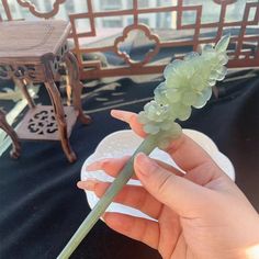 Jade Carved Flower Hair Stick, Vintage Hair Pin Hair Fork, Handmade Chinese Hanfu Luxury Hair Fork, Unique Gift Japan Hair Jewelry Women The Jade color cannot be sure! Real jade is unique Good Material: Our hairpins are made of Real Jade, which is of high quality Suitable accasions: Handmade jade hairpins are great for wedding, parties, gifting or casual wearing.The vintage hair pins are pretty and deeply impressed with simple elegant design. Perfect gift: A great gift for you or your lovers, fr Chinese Jade Hairpin, Flower Hair Stick, Chinese Hair Pin, Jade Jewelry Design, Ancient Chinese Hairstyles, Jade Hairpin, Asian Hair Ornaments, Japan Hair, Chinese Hairpin