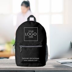 Introducing the Your Business Logo Custom Company Promotional Printed Backpack—a versatile and customizable option with no minimum order requirement. This backpack is designed for various purposes, serving as a stylish and functional choice for custom logo backpacks for school and a sleek option for trade shows with its white and black design. It also functions as a practical laptop backpack featuring your company logo.

Enhance your brand visibility with these promotional bags, ideal for both p Customizable Backpack For Daily Use And Back To School, Practical Black Backpack, Customizable Daily Use Backpack, Black Practical Backpack With Portable Feature, Customizable Black Travel Backpack, Practical Black Backpack For School, Customizable Black Bags For Back To School, Customizable Black Backpack For Back To School, Customizable Black Backpack For Everyday Use