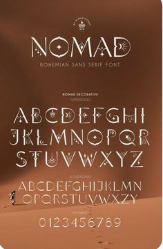 the font and numbers for nomad