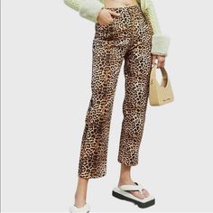 Nwot Free People House Of Sunny Jungle Leopard Print Denim Jeans Size 4. Brand New, Never Worn. Tags Have Been Removed. Leopard Print Button Fly Front And Back Pockets Straight Leg High Rise Size 4 Inseam: 25.5” Rise: 11.5” Brown Jeans For Workwear In Spring, Summer High Rise Brown Pants, High Rise Brown Pants For Summer, Brown Jeans With Belt Loops For Spring, High Rise Leopard Print Bottoms For Fall, Cotton Leopard Print Pants For Spring, Spring Brown Jeans With Belt Loops, High Waist Leopard Print Bottoms For Work, Leopard Print High Waist Bottoms For Work