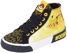 PRICES MAY VARY. OFFICIALLY LICENSED POKEMON: Boys' Pikachu Pokemon Sneakers; Merchandise featuring your favorite Pokemon; Gotta catch 'em all HIGH QUALITY: Lightweight, comfortable Pokemon high top sneakers for boys; Your little Pokemon fan won't want to wear any other footwear A thick sole provides proper support and traction, while the cute Pikachu prints make these boys' shoes extra adorable FEATURING THEIR FAVORITE POKEMON CHARACTERS: These super cool Pokemon shoes are sure to bring a smile Pokemon Shoes, Canvas High Top Sneakers, Pokemon Merchandise, Sneakers For Boys, Sneakers Kids, Cute Pikachu, Black Pokemon, Lightweight Running Shoes, Shoes Canvas