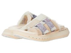 Deckers X Lab Ko-Z Slide - Women's Shoes : Beige/Pastel Pink : Leap to comfort with Deckers X Lab Ko-Z Slide. Leather and textile upper, lining and insole. Hook-and-loop with slip-on style closure. Intricate detailing allover. Synthetic outsole. Imported. Measurements: Weight: 8 oz Product measurements were taken using size 5, width M. Please note that measurements may vary by size. Weight of footwear is based on a single item, not a pair. Casual Textile Sandals With Arch Support, White Casual Slippers With Ortholite Insole, Comfortable Textile Sandals With Textured Sole, Comfortable Textile Sandals With Rubber Sole, Casual Indoor Slip-on Slides, Comfortable Textile Sandals With Round Toe, Casual Slip-on Indoor Sandals, Casual Indoor Slip-on Sandals, Casual Fabric Slip-on Slippers