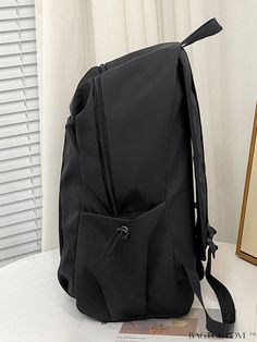 BagForLove - Sleek & Efficient Backpack: A Perfect Balance of Style and Function Product Description Color Black Composition 100% Polyester Bag Size Medium Material Polyester Size Chart INCH CM Handle Height Strap Length Bag Height Bag Width Bag Length 2 inch 47.2 inch 17.7 inch 7.1 inch 11.8 inch Handle Height Strap Length Bag Height Bag Width Bag Length 5 cm 120 cm 45 cm 18 cm 30 cm Details Pictures Similar Products h2 { text-align: center; } /* æ¢è¡ */ li{ white-space: normal; word-break: b Solid Backpack With Zipper Pocket For Back To School, Solid Color Travel Backpack With Portable Feature, Black Student Backpack With Zipper Pocket, Black Backpack For Back To School, Black Softback Backpack For Students, Black Travel Bags For Back To School, Black Backpack With Zipper Pocket For Back To School, Black Softback Backpack With Zipper Pocket, Black Casual Backpack For Travel