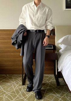 Formal Wear Men Outfits Classy, Aesthetic Office Outfit Men, Fancy Outfits Men Classy, Men Professional Outfit, Formal Men Clothes, Smart Outfits Men, Fancy Casual Outfits Men, Masc Formal Outfits, Formal Casual Outfits Mens