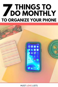 a cell phone sitting on top of a table