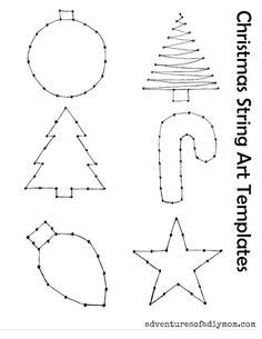 christmas tree and star shapes for kids to draw