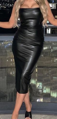 Turn some heads in this show stopper faux leather dress. Runs a little small, size up. Edgy Faux Leather Dress For Night Out, Edgy Leather Evening Dress, Sleek Faux Leather Dress For Night Out, Elegant Faux Leather Dress For Night Out, Edgy Leather Dress For Night Out, Sleek Faux Leather Evening Dress, Elegant Leather Dresses For Going Out, Faux Leather Dress, Fashion Board