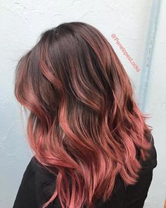 Rose Gold Hair Brunette, Best Ombre Hair, Rambut Brunette, Gold Hair Colors, Hair Color Rose Gold, Hair Color Chocolate, Brunette Balayage Hair, Short Hair Balayage