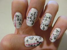 Geometry Nails, College Nails, Fun Manicure