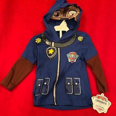 Size 2t Paw Patrol Shirt With Hood And Theme Mesh Net Mask. Paw Patrol Shirts, Paw Patrol Masks, Paw Patrol Shirt, Marshall Paw Patrol, Chase Paw Patrol, Boys Sweatshirts, Boys Hoodies, Blue Hoodie, Boy Blue