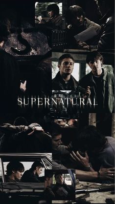 the supernatural movie poster for supernatural, starring actors and their characters in various scenes from different films