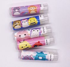 Squishy Party Favor Lip Balm Personalized Squish Toy Chapstick for Kid Party Colorful Animals Squishmallow Valentine's Day Gift - Etsy Apothecary Shop, Personalized Lip Balm, Lip Balm Labels, Colorful Animals, Printing Labels, Custom Labels, Party Favor, Kids Party, Lip Balm