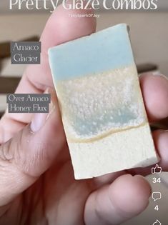 a person holding a piece of soap in their hand with text describing how to use it