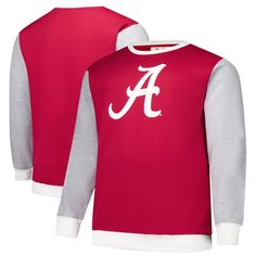 Stay warm and rep the Crimson Tide in style with this Fanatics Contrast Sleeve Large Chest Pullover Sweatshirt. This pullover sweatshirt features contrast sleeves that add a stylish touch to the classic crew neck design. The fleece lining provides an extra layer of warmth, making it perfect for those chilly game days or cozy nights in. Alabama Crimson, Alabama Crimson Tide, Crimson Tide, Crew Sweatshirts, Neck Designs, Pullover Sweatshirt, Stay Warm, Alabama, Rib Knit