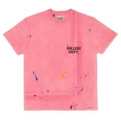 Gallery Dept, T Shirt Painting, Mechanic Shirts, City Design, Paint Splatter, Sneaker Brands, Vintage Logo, Jordan Retro, Pink Cotton