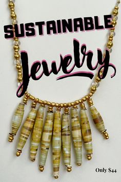 Embrace sustainable style with our handmade paper bead jewelry. Colorful, lightweight, and trendy, each piece is crafted from recycled paper-perfect for eco-chic fashion lovers. Choose from multistrand necklaces, chunky bracelets, and dangle earrings. Ideal gifts with free shipping. Buy now and make a statement! #sustainablejewelry #jewelryasagift Gift Ideas For Women, Best Gift Ideas